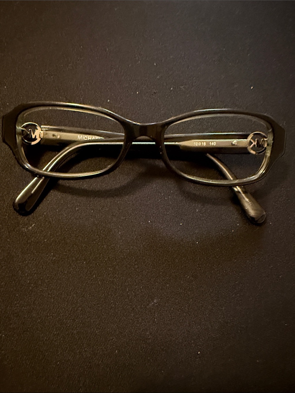 Michael Kors Black and Clear Women's Rectangular Eyeglass Frames - Picture 6 of 6